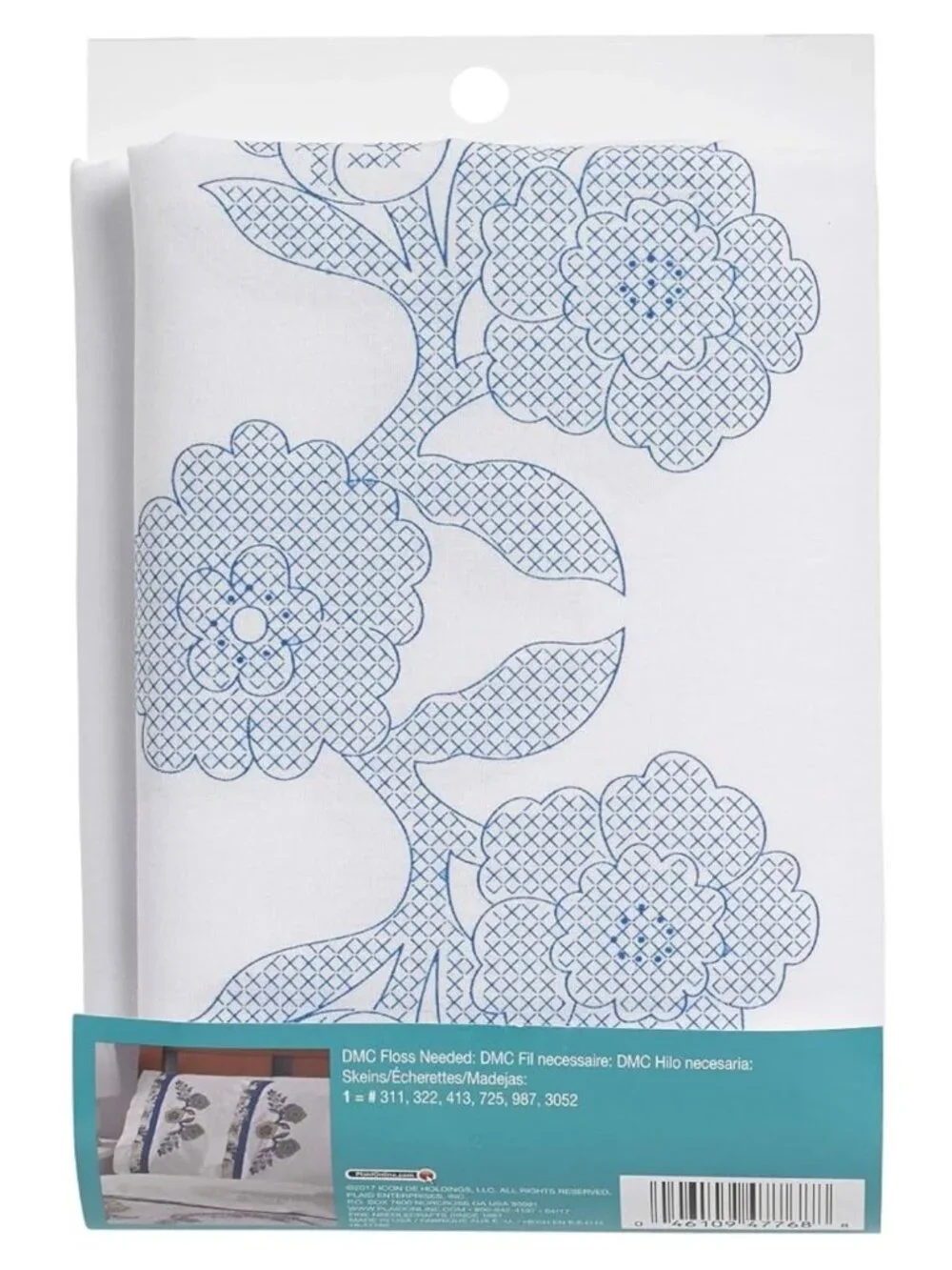 BUCILLA Waverly Imperial Dress 2ct Pillow Case Embroidery Kit Cottagecore Granny